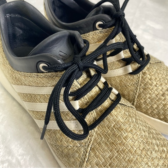 Adidas Men’s Satellize MC Plein Air Sneaker GUC Tan Black & White Stripes Sz 7.5 - Picture 4 of 10